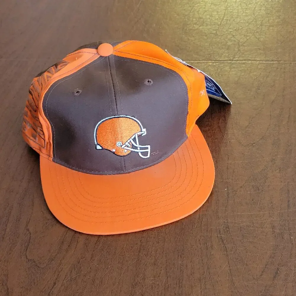 Vintage Youth Cleveland Browns Team NFL 2-Tone Snapback Hat Adjustable NFL 90's